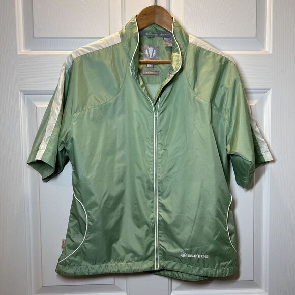 Sunice Sunita Green Wind Shirt Jacket Golf Size M Style 3673 - Picture 1 of 5